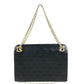 CHANEL vintage Kisslock Matelasse Quilted Shoulder bag Double Chain Chain bag Shoulder Bag Leather Black/Gold Used