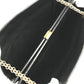 CHANEL vintage Kisslock Matelasse Quilted Shoulder bag Double Chain Chain bag Shoulder Bag Leather Black/Gold Used