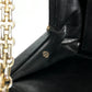 CHANEL vintage Kisslock Matelasse Quilted Shoulder bag Double Chain Chain bag Shoulder Bag Leather Black/Gold Used