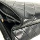 CHANEL vintage Kisslock Matelasse Quilted Shoulder bag Double Chain Chain bag Shoulder Bag Leather Black/Gold Used