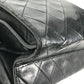 CHANEL vintage Kisslock Matelasse Quilted Shoulder bag Double Chain Chain bag Shoulder Bag Leather Black/Gold Used