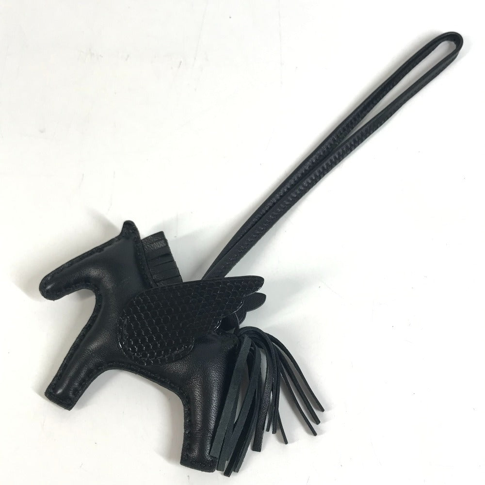 HERMES Horse Cheval So Black All Black Rodeo Pegasus PM Rodeo Pegasus PM Touch Bag Charm Key Holder charm Anyo Miro Black Used