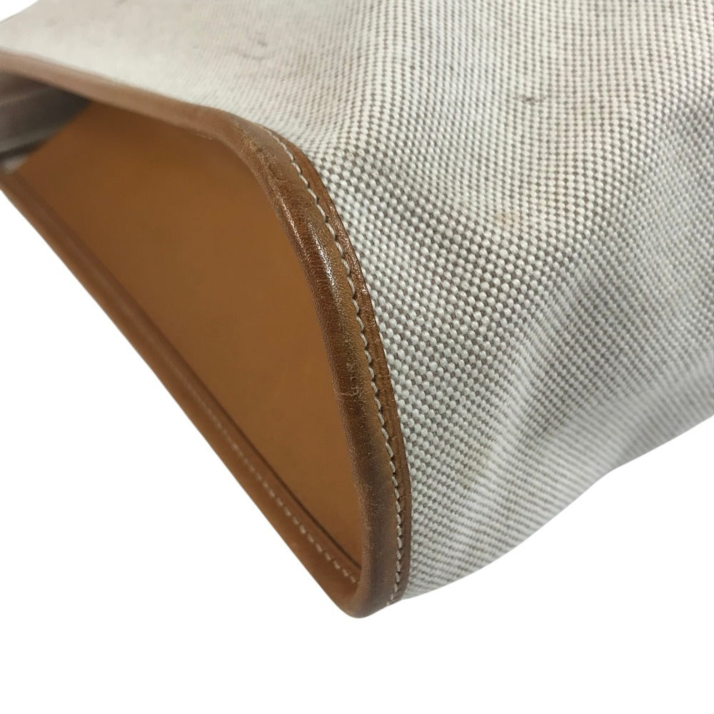 HERMES vintage Cabas50 Cabas 50 Bag Tote Bag shawl Shoulder Bag Toile H / Leather Beige Used