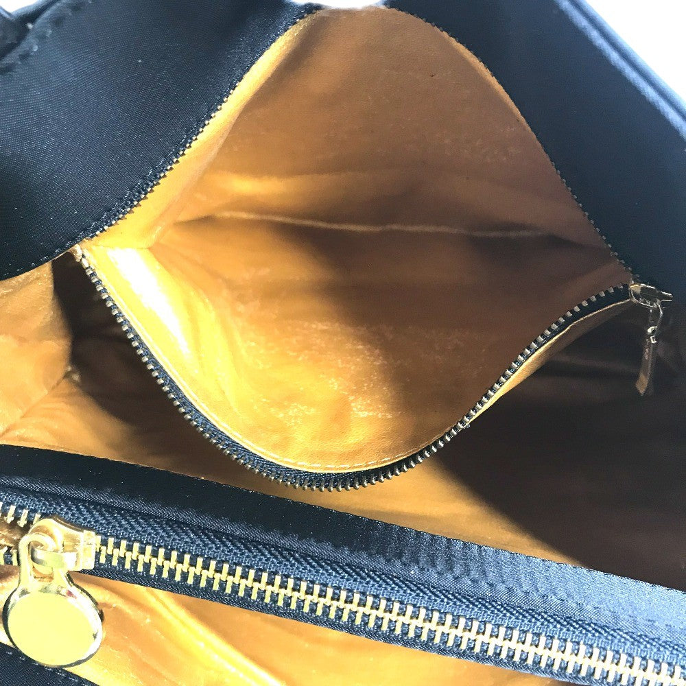 VERSACE medusa logo Chain Hand Bag, Shoulder Bag Shoulder Bag Nylon Black Used