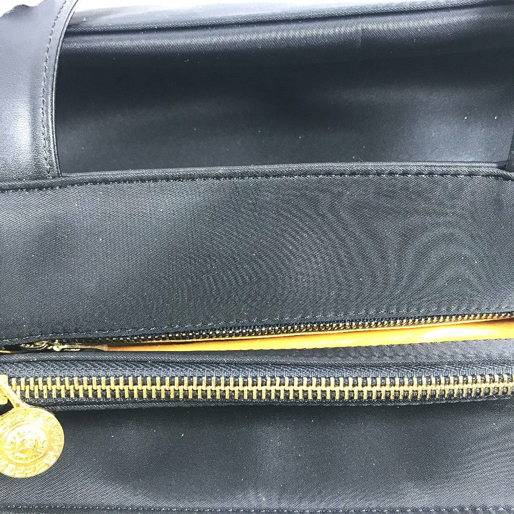VERSACE medusa logo Chain Hand Bag, Shoulder Bag Shoulder Bag Nylon Black Used