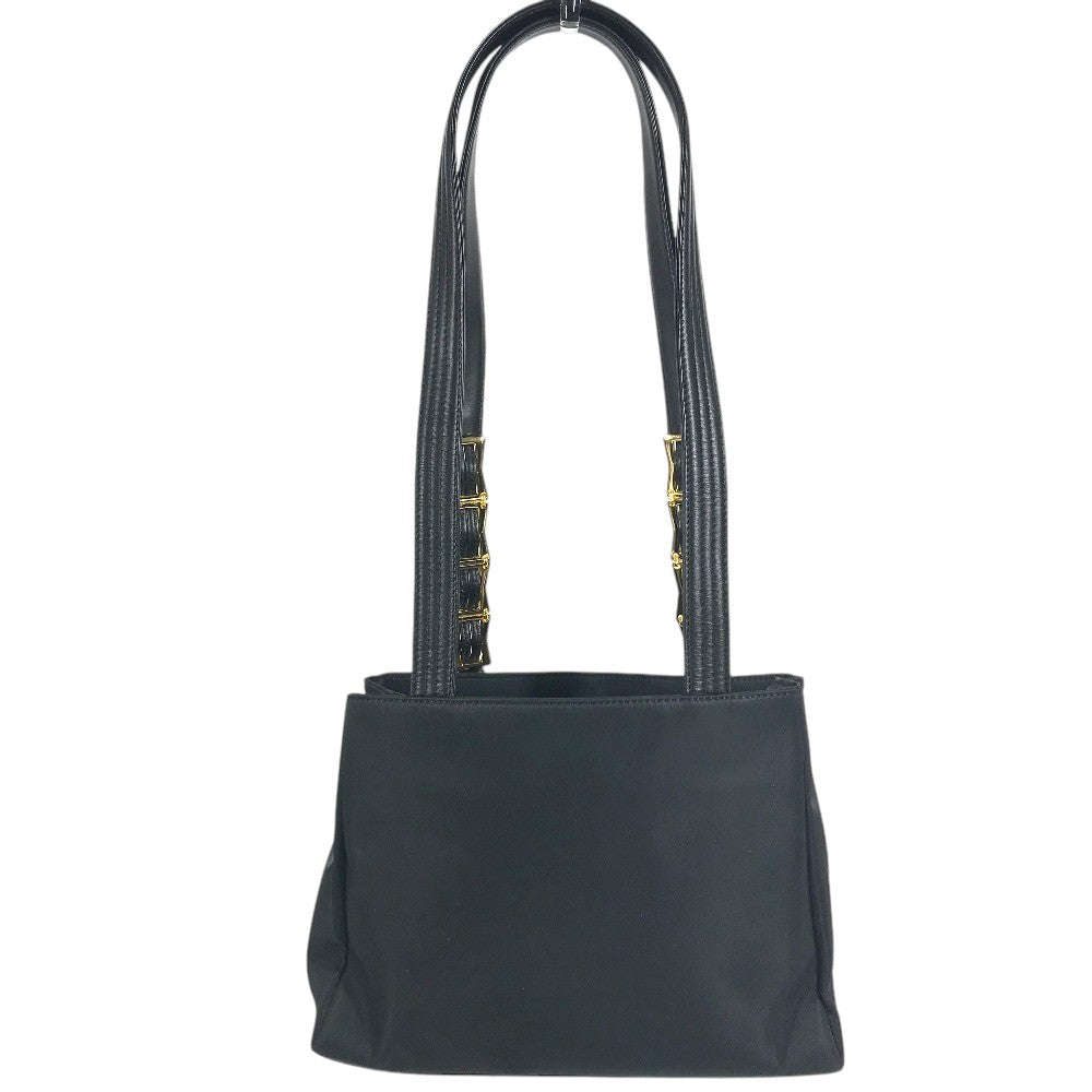 VERSACE medusa logo Chain Hand Bag, Shoulder Bag Shoulder Bag Nylon Black Used