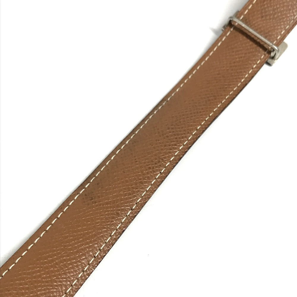 HERMES vintage H logo H belt Constance belt Leather Black x Brown/SilverHardware Used