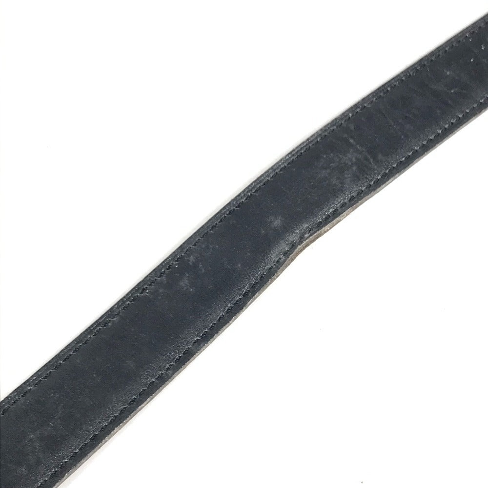 HERMES vintage H logo H belt Constance belt Leather Black x Brown/SilverHardware Used