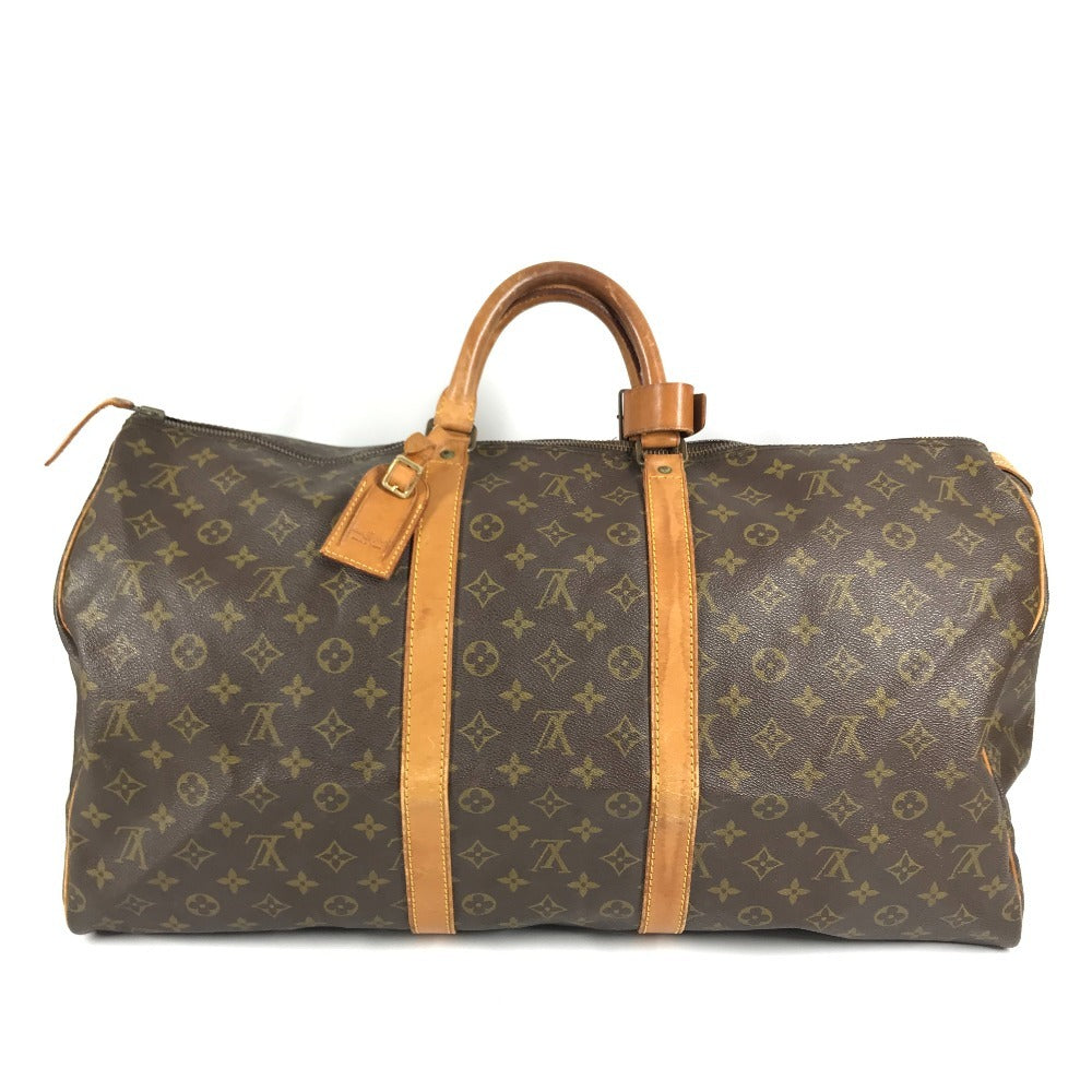 LOUIS VUITTON M41424 Monogram keepall55 keepall 55 belly button Old-style handbag, travel bag Duffle Bag MonogramCanvas Brown Used