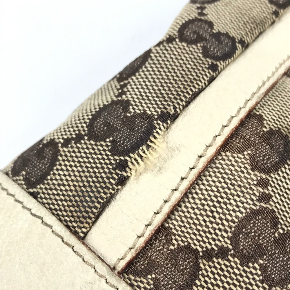GUCCI 130739 GG logo Shoulder bag Tote Bag Shoulder Bag GGCanvas/Leather Beige/IvoryBased Used