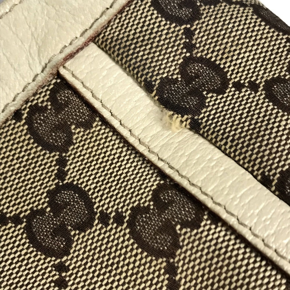 GUCCI 130739 GG logo Shoulder bag Tote Bag Shoulder Bag GGCanvas/Leather Beige/IvoryBased Used