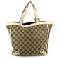 GUCCI 130739 GG logo Shoulder bag Tote Bag Shoulder Bag GGCanvas/Leather Beige/IvoryBased Used