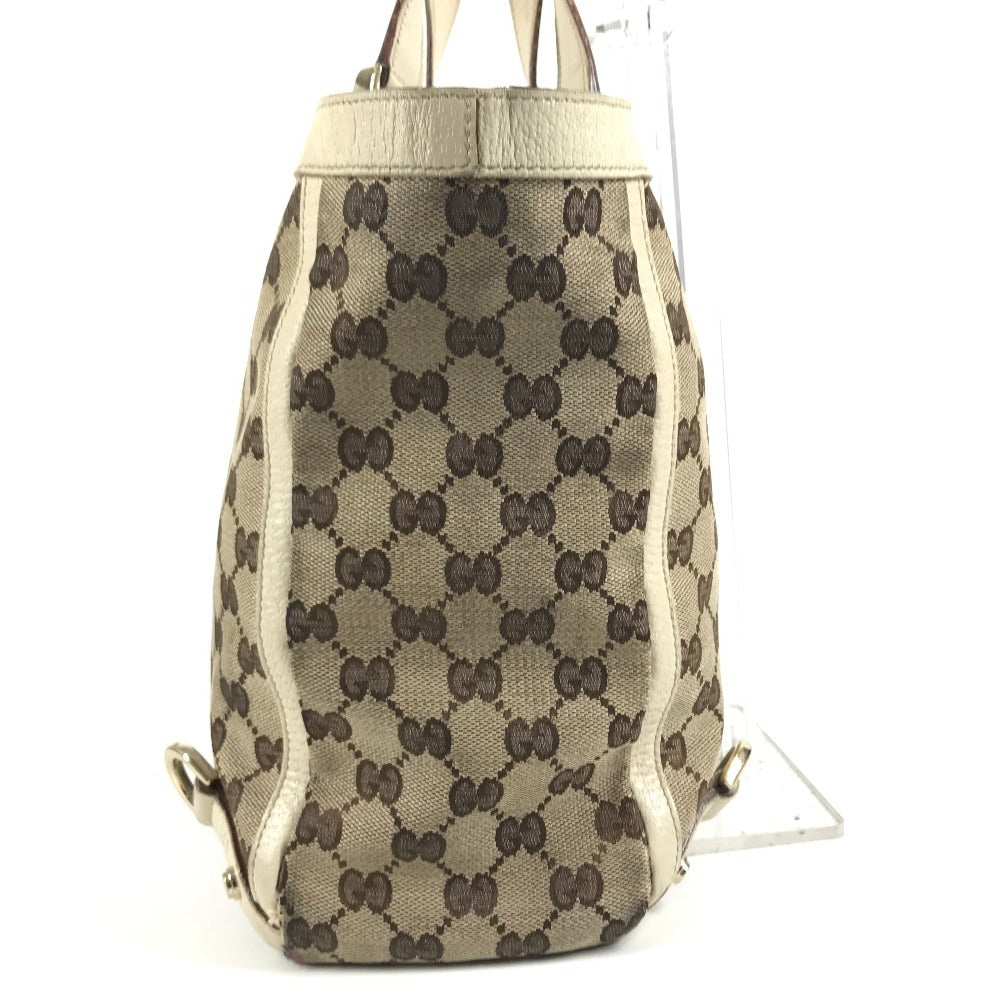 GUCCI 130739 GG logo Shoulder bag Tote Bag Shoulder Bag GGCanvas/Leather Beige/IvoryBased Used