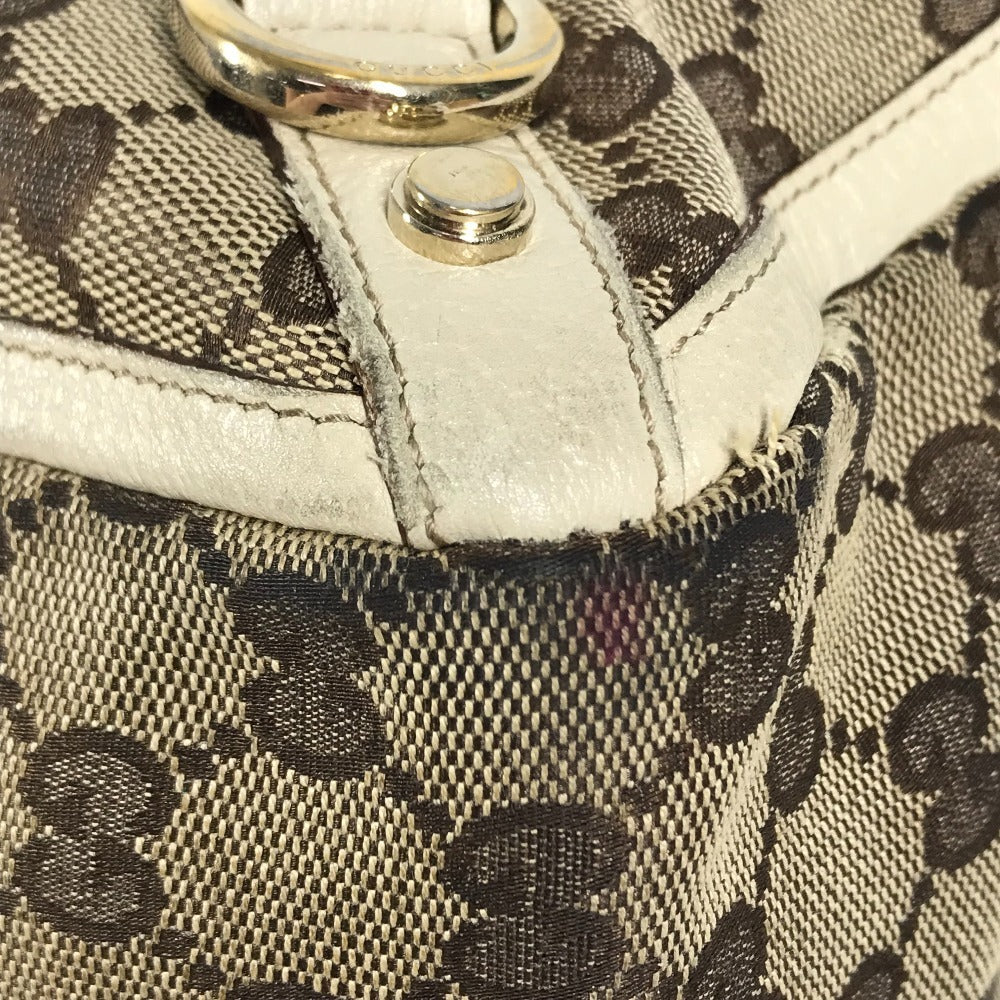 GUCCI 130739 GG logo Shoulder bag Tote Bag Shoulder Bag GGCanvas/Leather Beige/IvoryBased Used