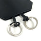 HERMES vintage Clochette Keyring Bag Charm charm Necklace Bock Scarf Black Used