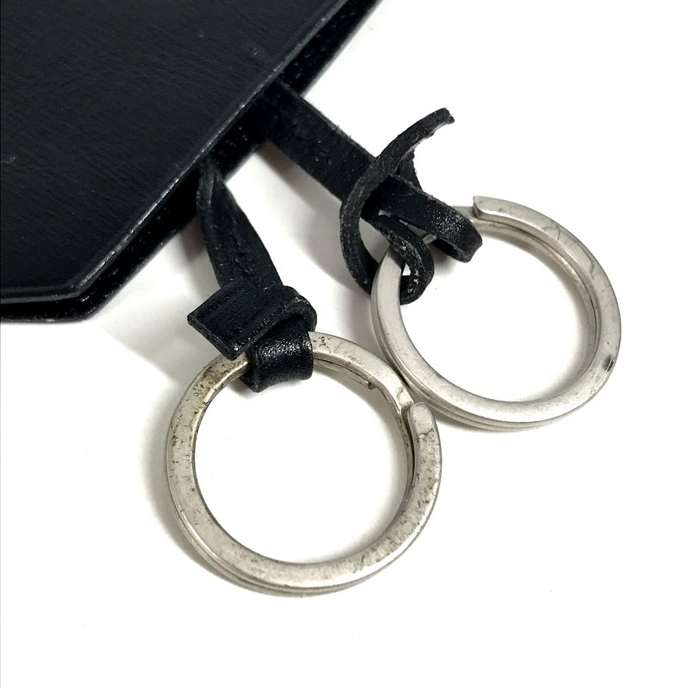 HERMES vintage Clochette Keyring Bag Charm charm Necklace Bock Scarf Black Used