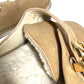 LOUIS VUITTON LV logo clogs with fur Shoes shoes Sandals Leather / fur Beige/White Used