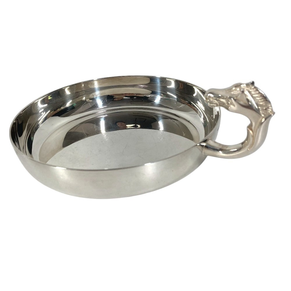 HERMES tray Cheval horse logo Object, ornament, tray, interior decor accessory case SV925 Silver Used