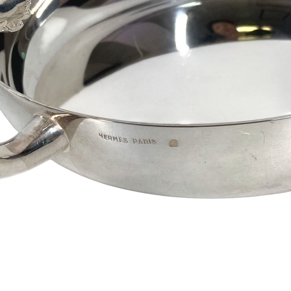 HERMES tray Cheval horse logo Object, ornament, tray, interior decor accessory case SV925 Silver Used