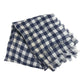 LOUIS VUITTON 不明 Damier check logo Shawl Fringe Scarf Stole/Shawl cotton blue Used
