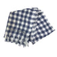 LOUIS VUITTON 不明 Damier check logo Shawl Fringe Scarf Stole/Shawl cotton blue Used