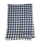 LOUIS VUITTON 不明 Damier check logo Shawl Fringe Scarf Stole/Shawl cotton blue Used