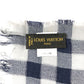 LOUIS VUITTON 不明 Damier check logo Shawl Fringe Scarf Stole/Shawl cotton blue Used