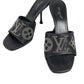 LOUIS VUITTON 不明 6AM Studded LV Logo Shoes, Sandals Mules Leather Black Used