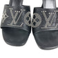 LOUIS VUITTON 不明 6AM Studded LV Logo Shoes, Sandals Mules Leather Black Used