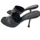 LOUIS VUITTON 不明 6AM Studded LV Logo Shoes, Sandals Mules Leather Black Used
