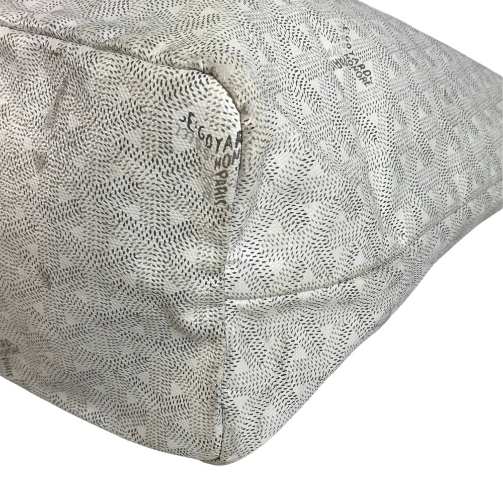 GOYARD Shoulder Saint Louis PM Saint Louis PM Logo Shoulder Bag Tote Bag PVC/Leather White Used