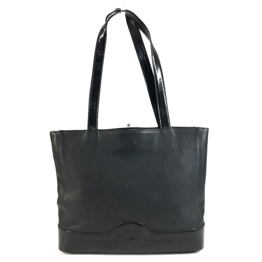 VERSACE vintage Sunburst logo Bag Tote Bag shawl Shoulder Bag Leather Black Used