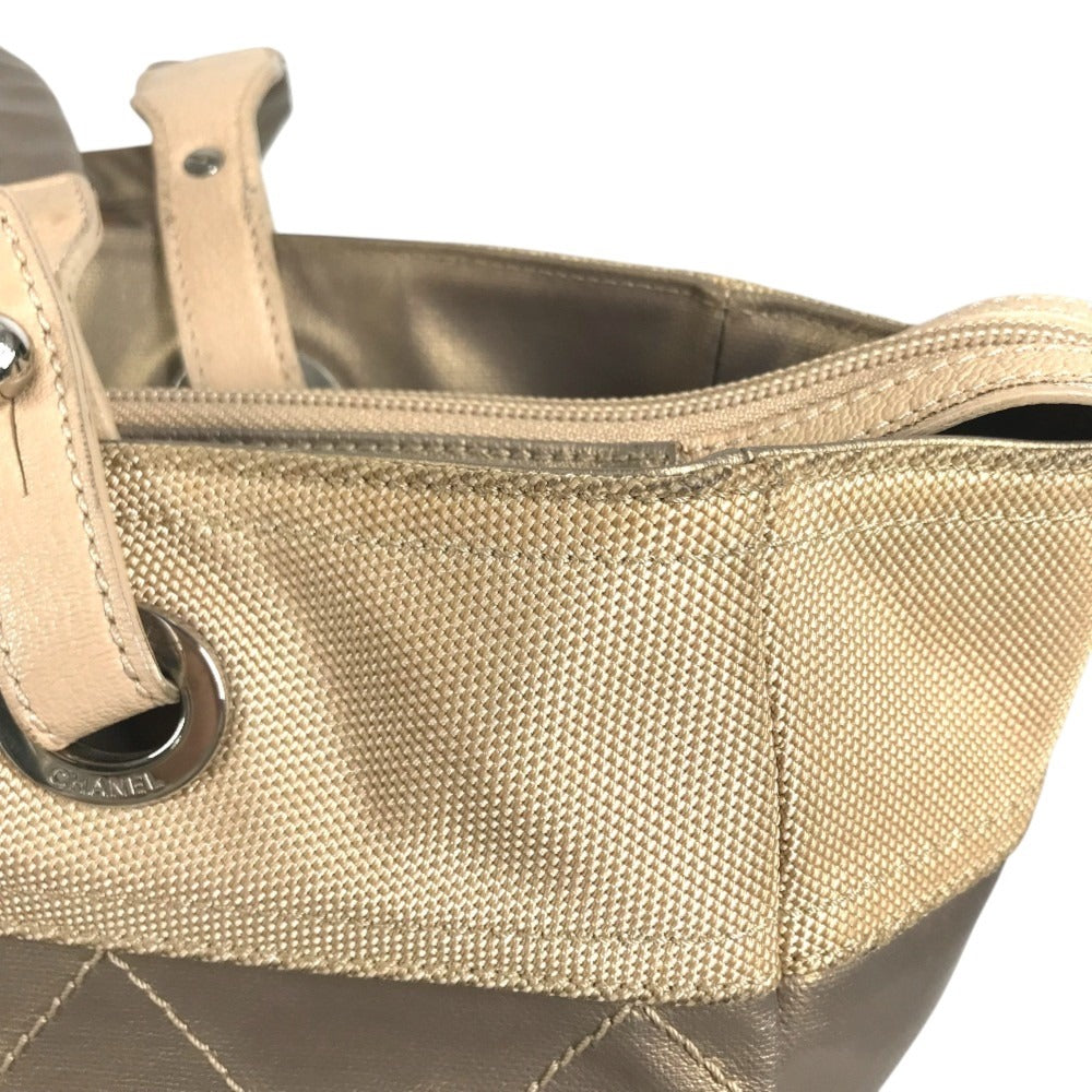 CHANEL Paris Biarritz MM Paris Biarritz MM Tote Bag shoulder bag Shoulder Bag Leather/Canvas GoldBased Used