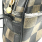 FENDI vintage Pecan logo Bag Crossbody Pochette Shoulder Bag PVC/Leather khaki/Black Used