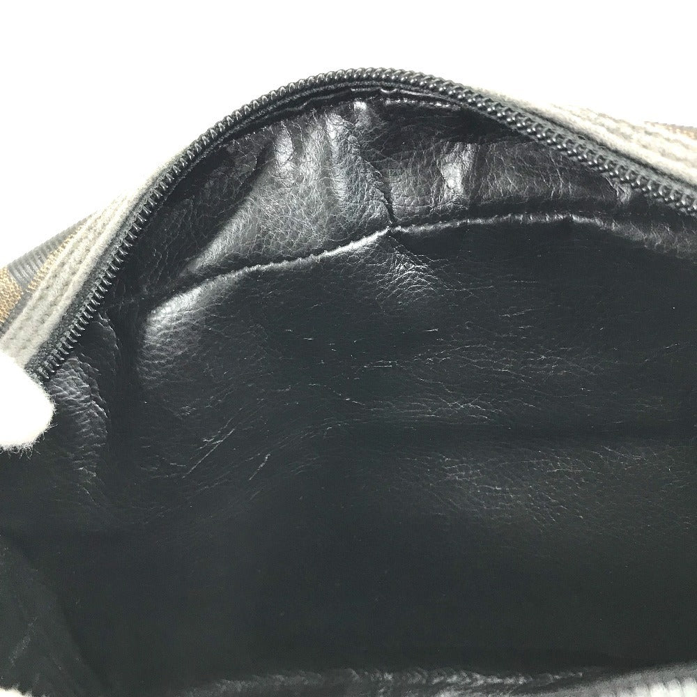 FENDI vintage Pecan logo Bag Crossbody Pochette Shoulder Bag PVC/Leather khaki/Black Used