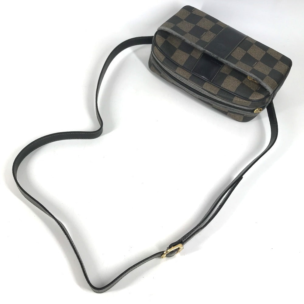FENDI vintage Pecan logo Bag Crossbody Pochette Shoulder Bag PVC/Leather khaki/Black Used