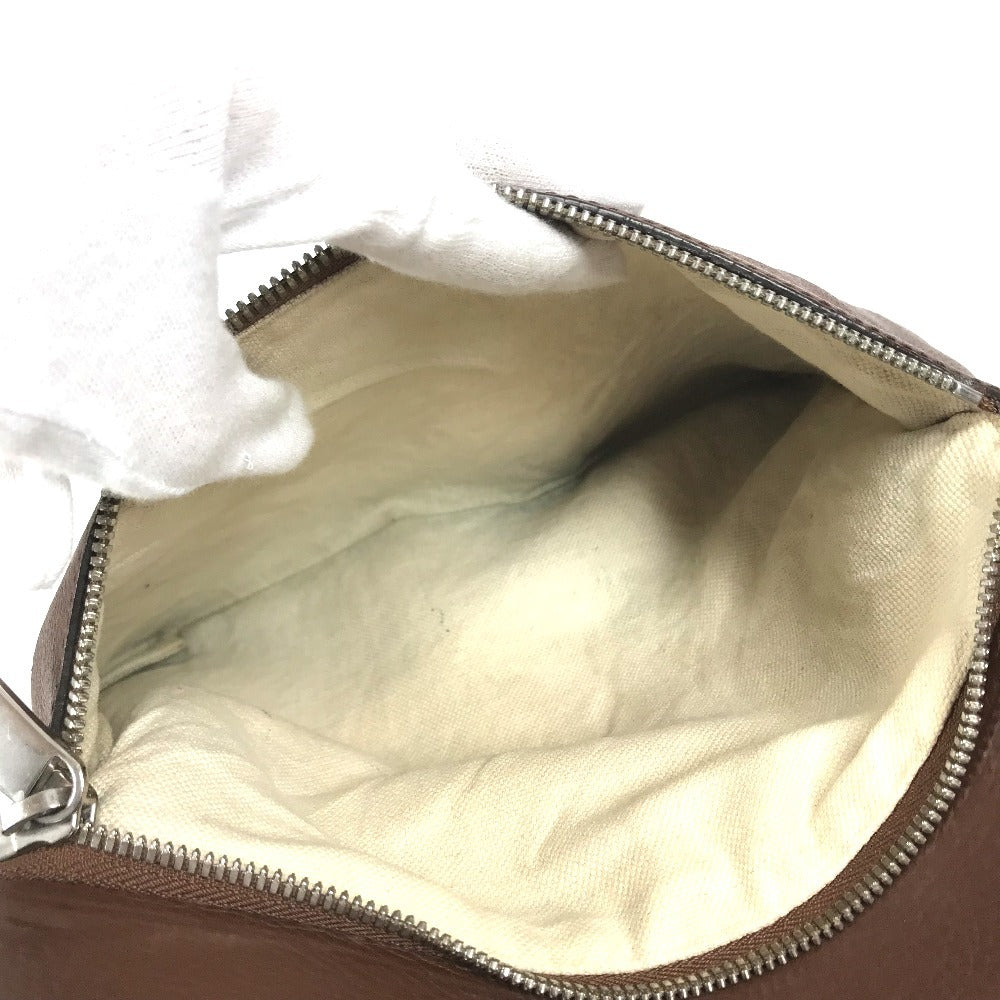 GUCCI 322059 Interlocking G logo Bag Crossbody Pochette Shoulder Bag Leather Brown Used