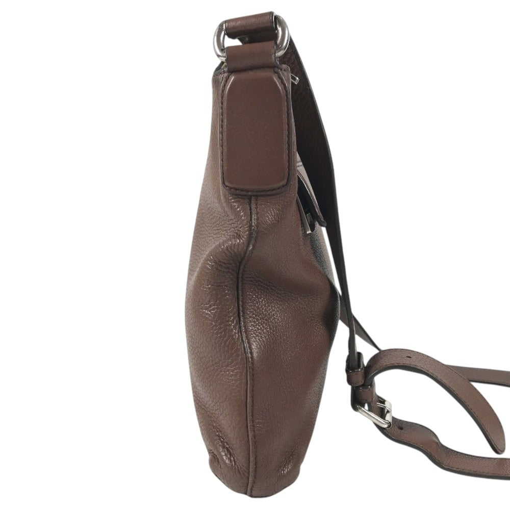 GUCCI 322059 Interlocking G logo Bag Crossbody Pochette Shoulder Bag Leather Brown Used