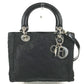 Dior 2WAY bag Shoulder Bag Cannage Lady CHRISTIAN DIOR lady dior Handbag, bag, tote bag Hand Bag Nylon Black Used