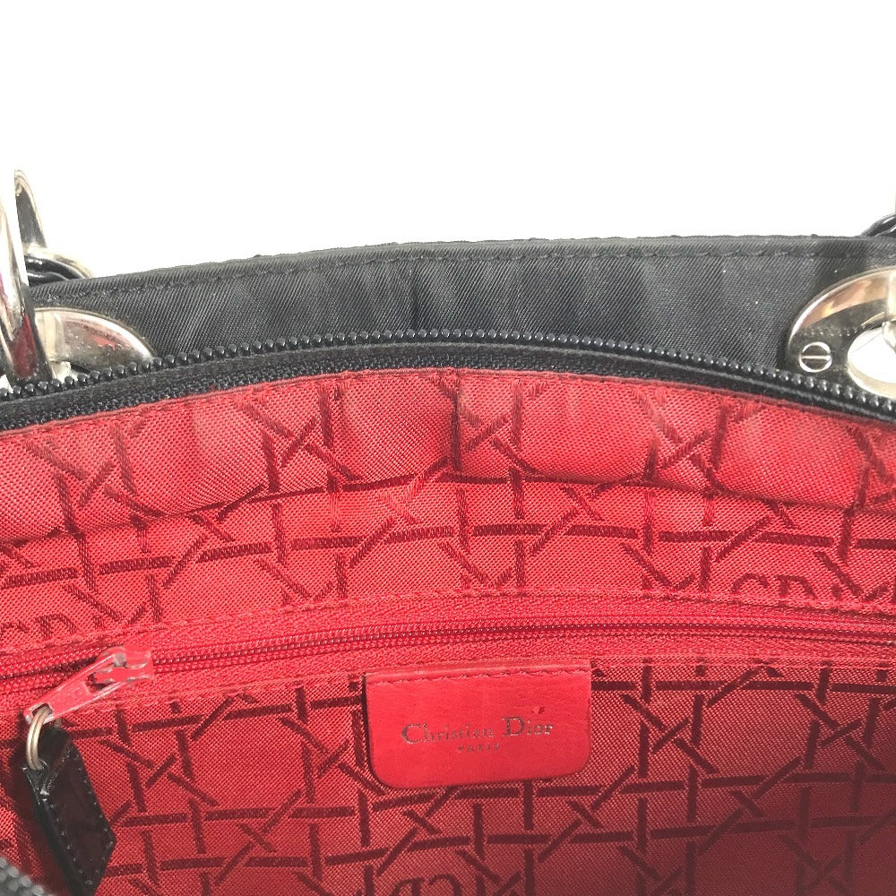 Dior 2WAY bag Shoulder Bag Cannage Lady CHRISTIAN DIOR lady dior Handbag, bag, tote bag Hand Bag Nylon Black Used