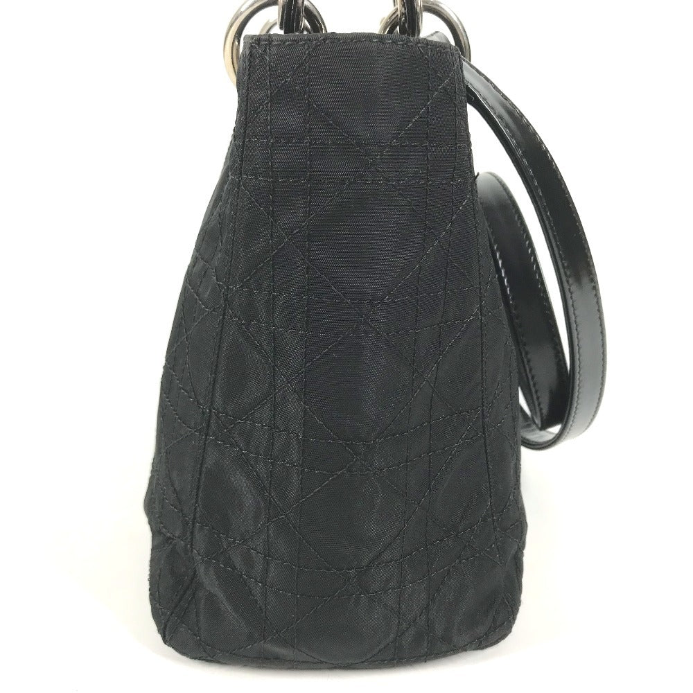 Dior 2WAY bag Shoulder Bag Cannage Lady CHRISTIAN DIOR lady dior Handbag, bag, tote bag Hand Bag Nylon Black Used
