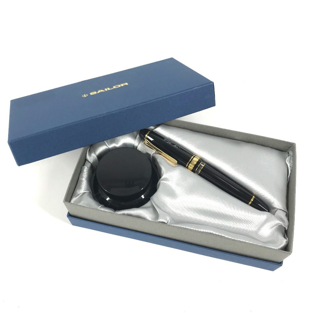 SAILOR Gold K21 21K 21K nib, ink included. Pens, writing instruments, stationery fountain pen Black Used