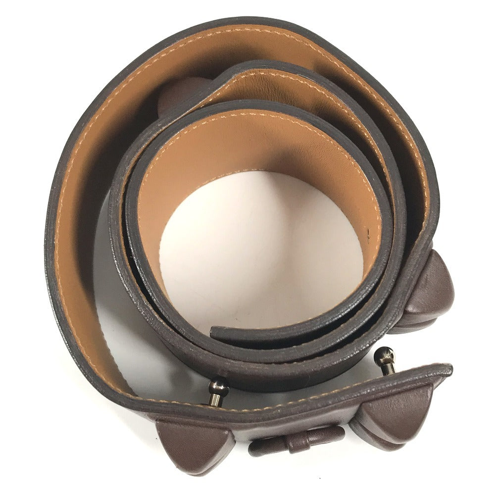 HERMES Cory Edssian Cory Edssian Wide belt for bottoms belt Leather Brown Used