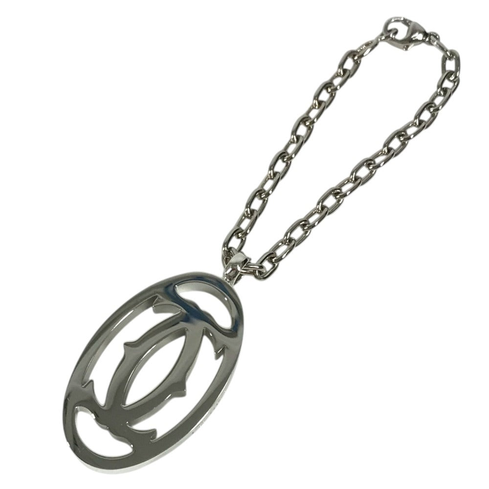 CARTIER T1220148 Charm Key Holder 2C Decor Charm Logo Necklace Choker Chain Necklace Accessory Pendant top Metal Silver Used