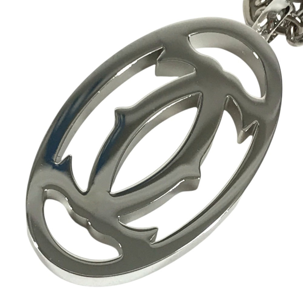 CARTIER T1220148 Charm Key Holder 2C Decor Charm Logo Necklace Choker Chain Necklace Accessory Pendant top Metal Silver Used