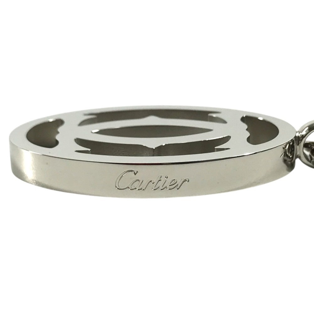 CARTIER T1220148 Charm Key Holder 2C Decor Charm Logo Necklace Choker Chain Necklace Accessory Pendant top Metal Silver Used