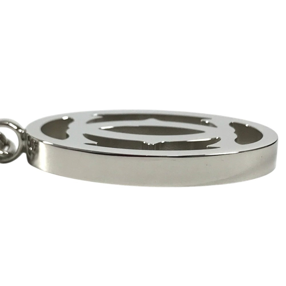 CARTIER T1220148 Charm Key Holder 2C Decor Charm Logo Necklace Choker Chain Necklace Accessory Pendant top Metal Silver Used