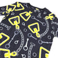 HERMES Kaleidoscope Effect Apparel short sleeve tops Short sleeve T-shirt cotton Navy/yellow Used