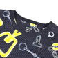 HERMES Kaleidoscope Effect Apparel short sleeve tops Short sleeve T-shirt cotton Navy/yellow Used