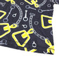 HERMES Kaleidoscope Effect Apparel short sleeve tops Short sleeve T-shirt cotton Navy/yellow Used